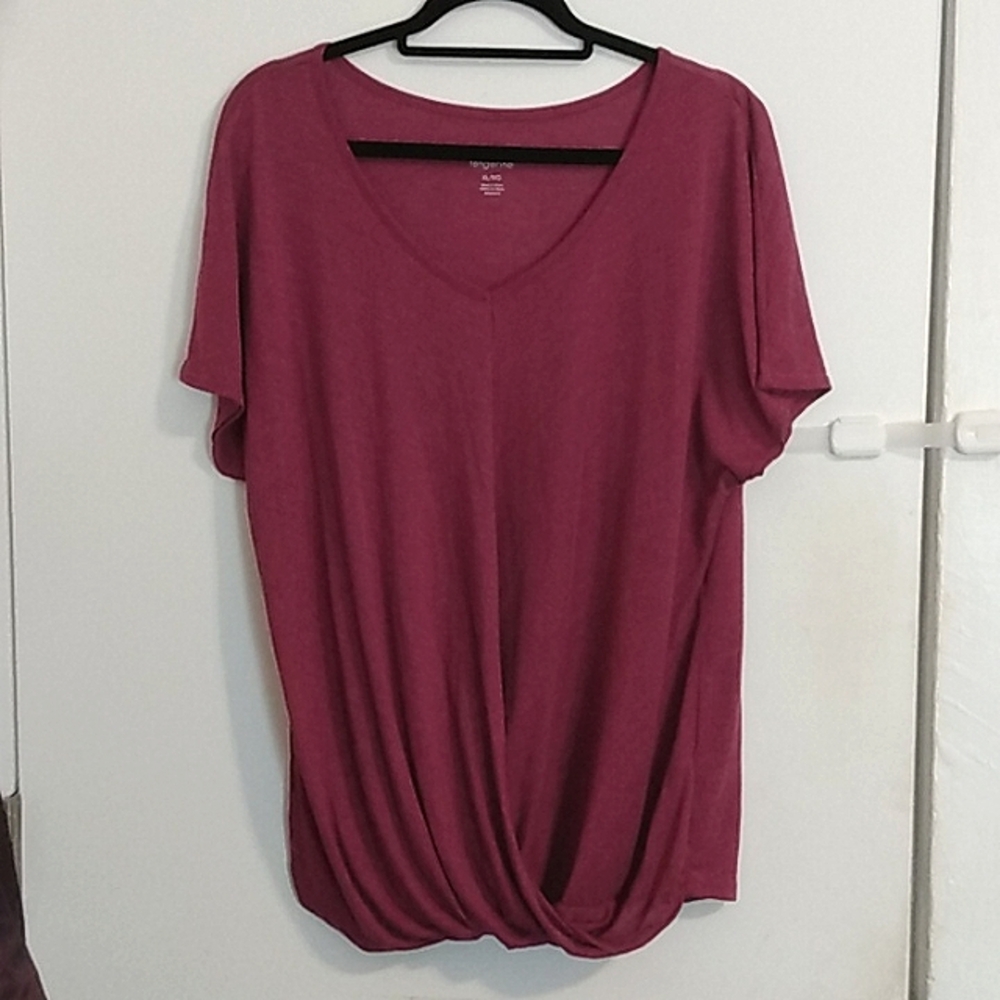 Tangerine Women's Short Sleeve T-Shirt Pink Size XL